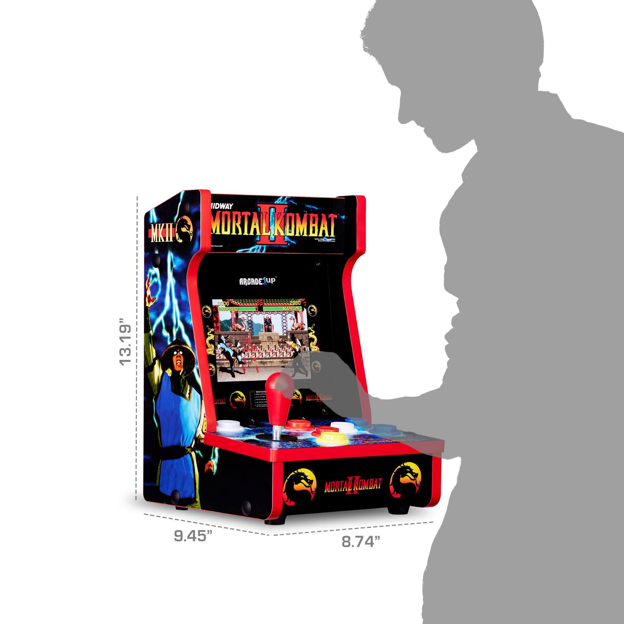 MKII IDWAY MORTAL KOMBAT ARCADE UP 13.19" - MORTAL KOMBAT 19 9.45" 8.74"