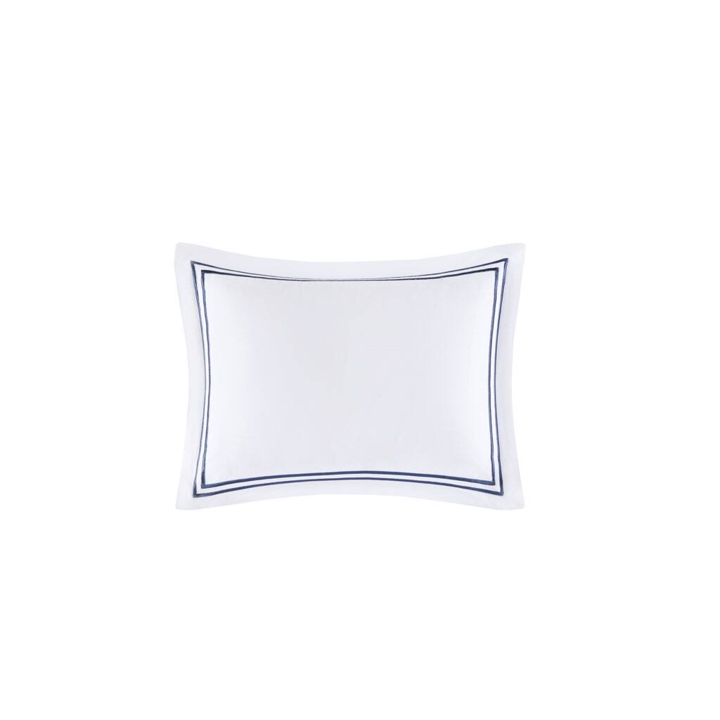 Alt View 4. Gracie Mills - Gracie Mills Mooney 500 Thread Count Embroidered Cotton Sateen Duvet Cover Set - White/White.