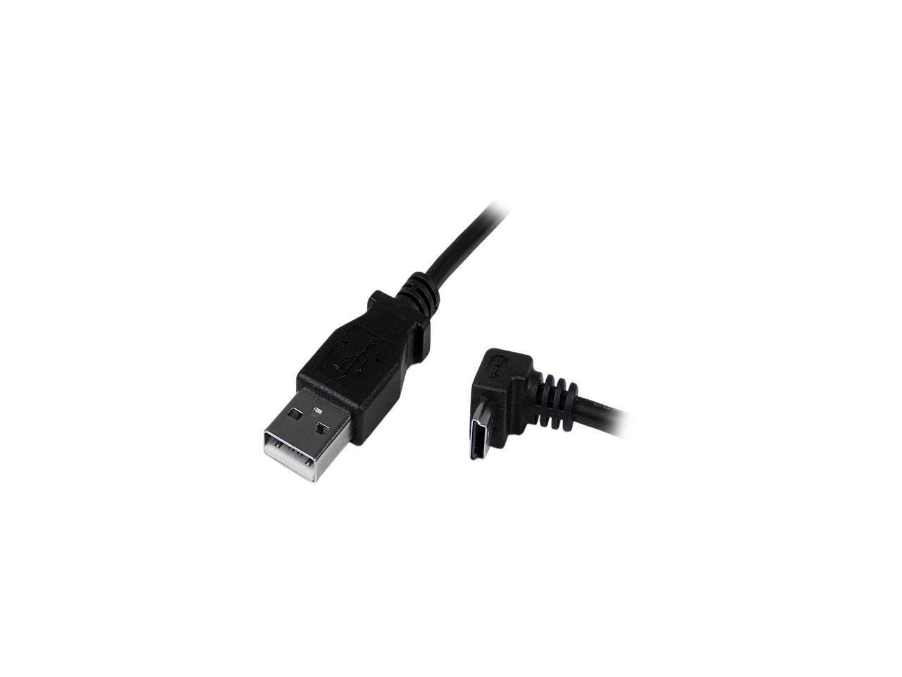 Alt View 1. StarTech.com - StarTech USBAMB2MD 2m Mini USB A to Down Angle Mini B Cable - Black.