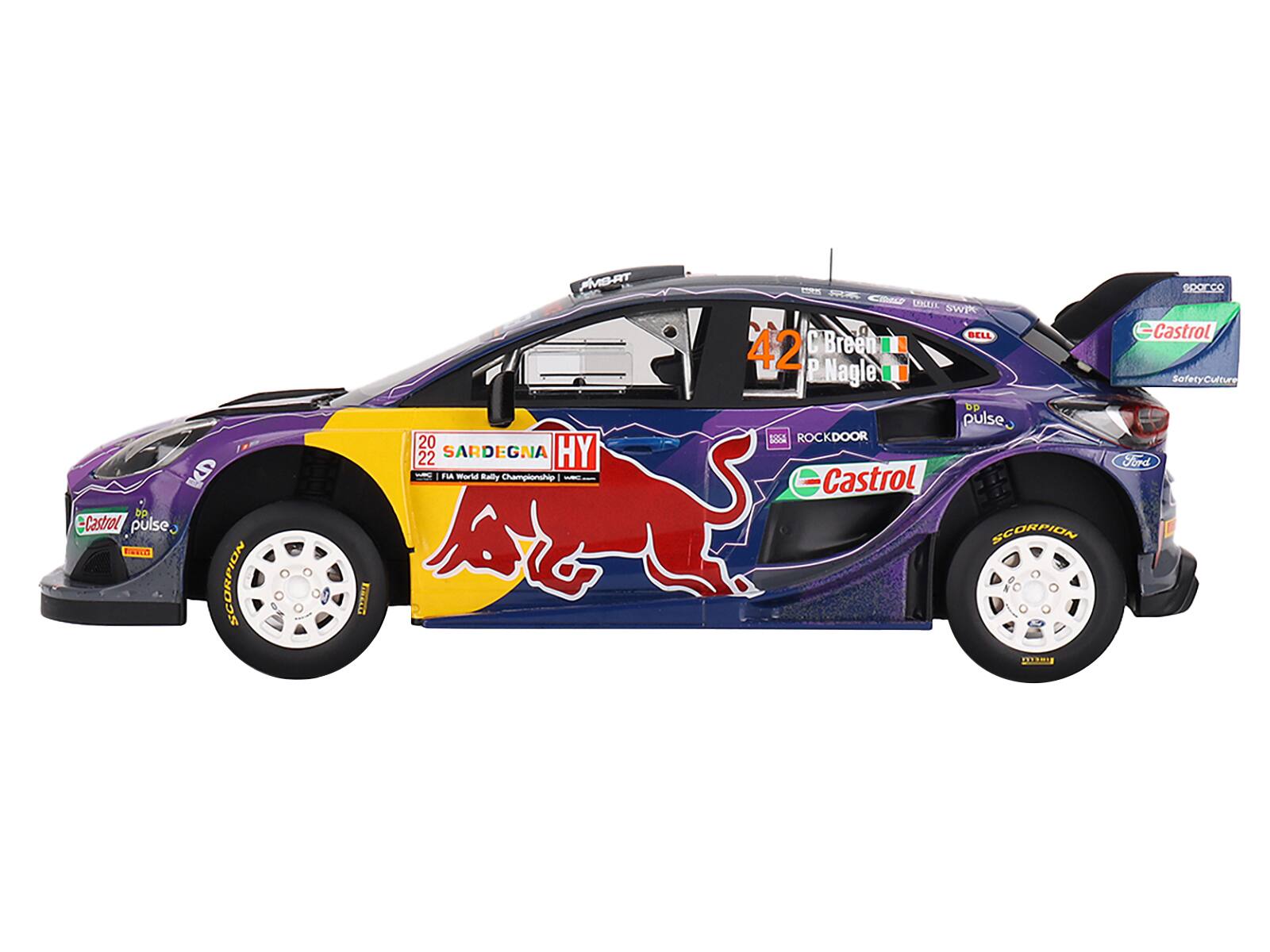 9 bp - Castrol pulse. SCORPION I PMB-RT 20 22 SARDEGNA HY 1 FIA World Rally Championship UOCEIC SWP BELL 42 C Breen P Nagle DD pulse, 185 KDOOR Castrol SCORPION 1ETOM sporce Castrol SafetyCulture Ford ID