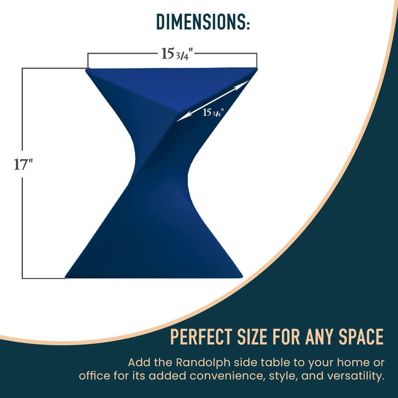 DIMENSIONS:  
15 3/4" x 15 3/4" x 17"  

PERFECT SIZE FOR ANY SPACE  
Add the Randolph side table to your home or office for its added convenience, style, and versatility.