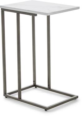 Serta - Harton C Shape Side Table - Marble Print