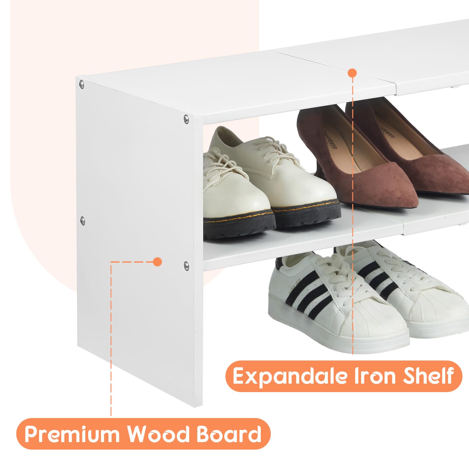 Expandale Iron Shelf  
Premium Wood Board