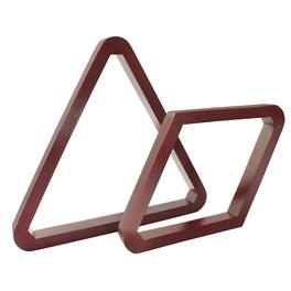 GSE Games & Sports Expert - Deluxe Solid Wood 8-Ball Triangle and 9-Ball Diamond Ball Racks for 2-1/4" Pool Balls - Mahogany