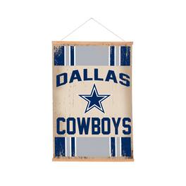 Evergreen Enterprises - Dallas Cowboys 24" x 36" Antique Style Canvas Wall Art Tapestry with Wood Frame - Multicolor