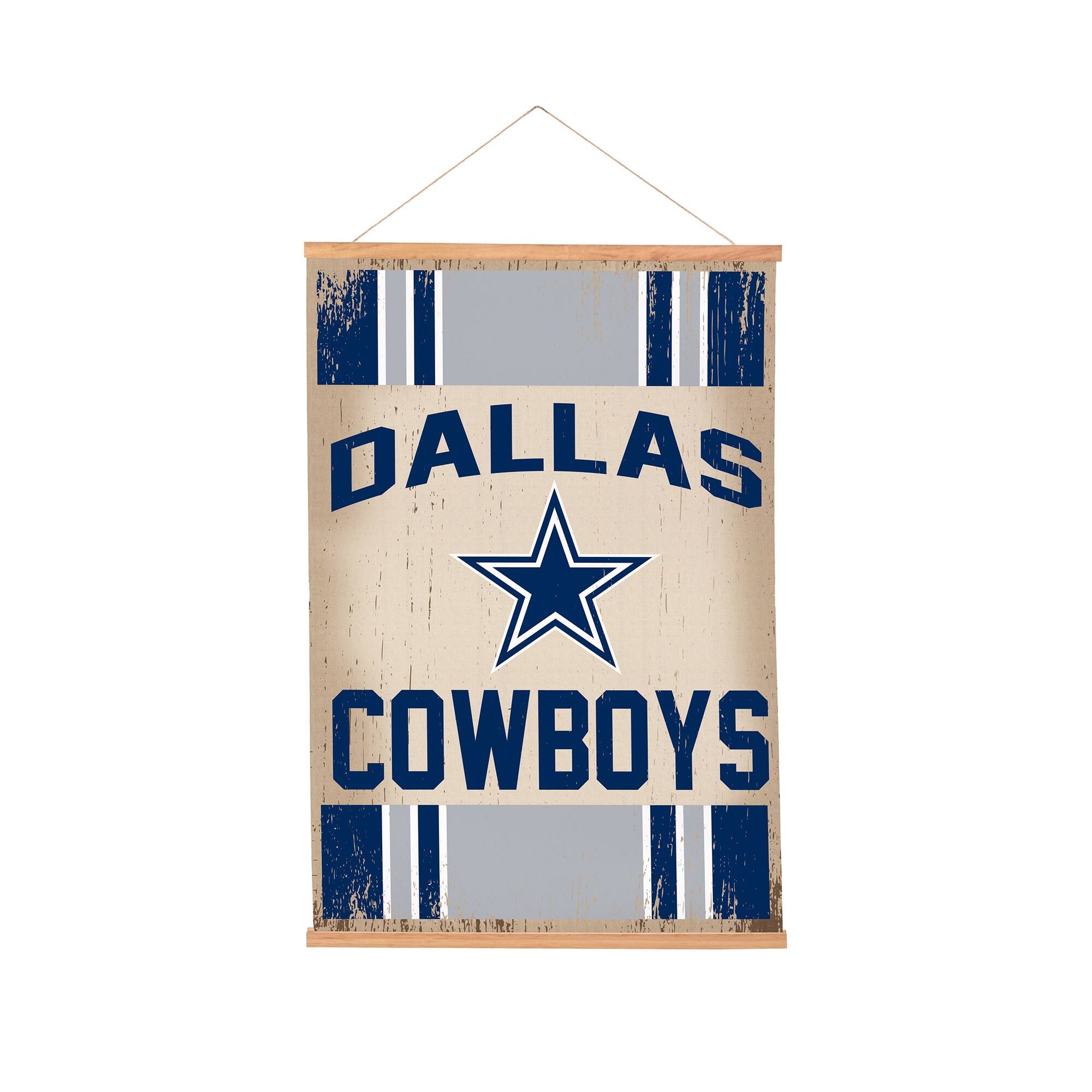 Dallas Cowboys 24" x 36" Antique Style Canvas Wall Art Tapestry with Wood Frame