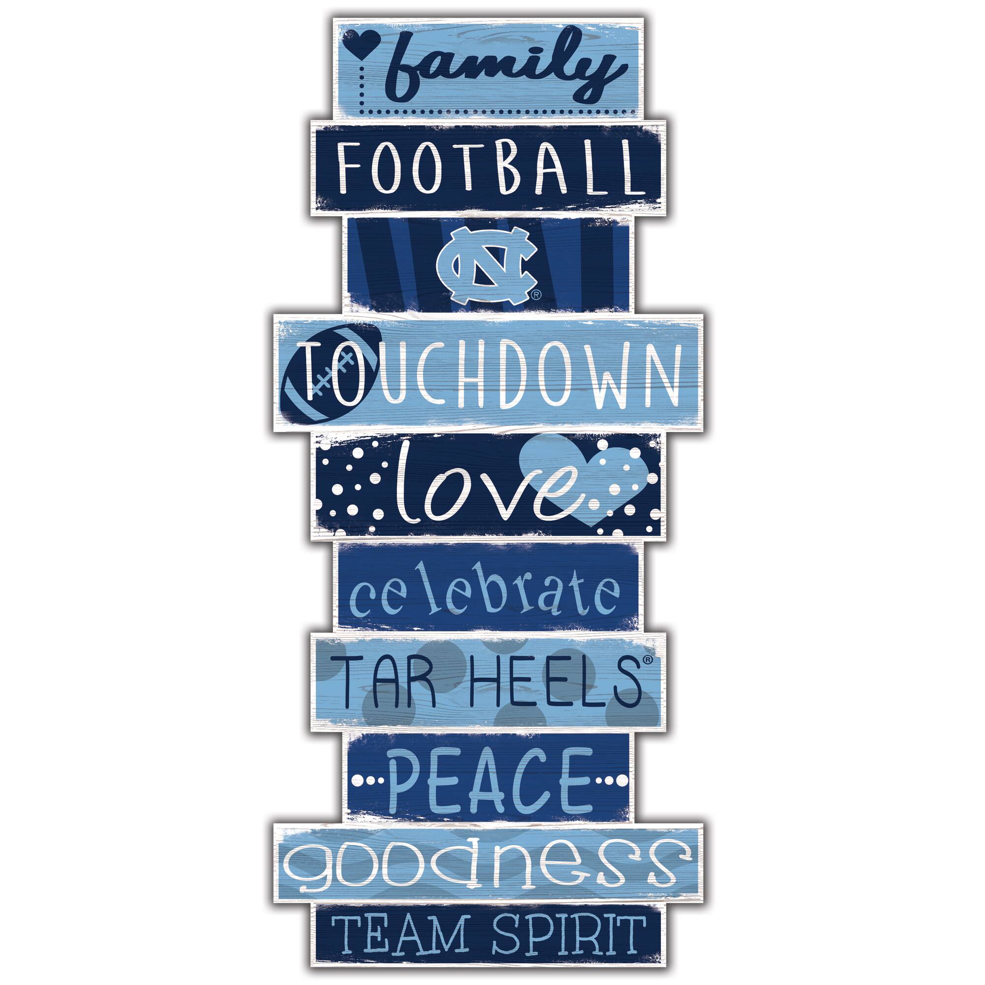 North Carolina Tar Heels 5'' x 24'' Celebrations Stack Sign