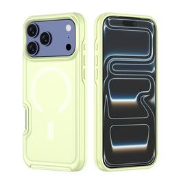 Dteck - for Apple iPhone 17 Pro Max Magnetic Shockproof Case,Drop Protection Heavy Duty Phone Cover,Compatible with Mag Safe - Lightgreen