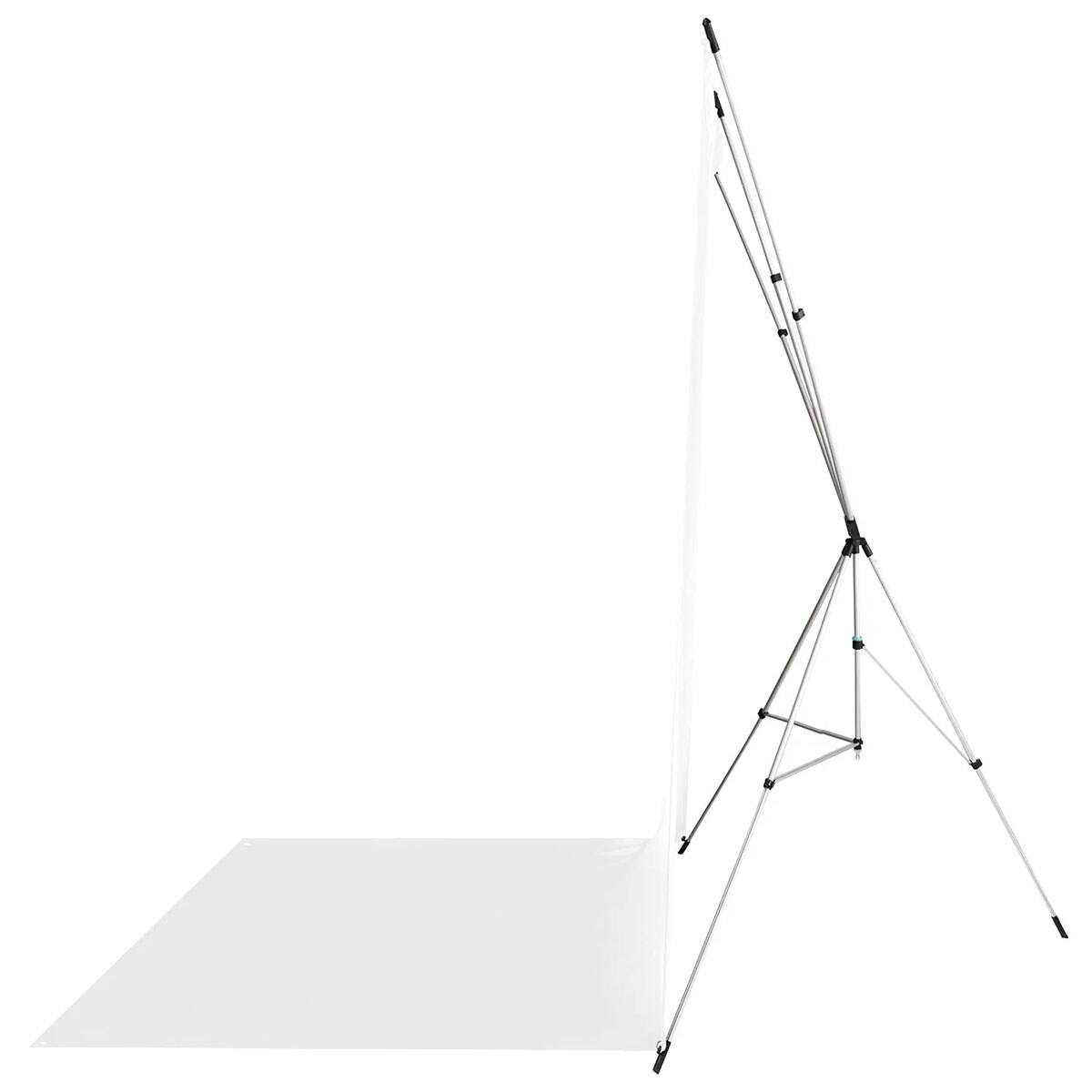 Alt View 6. Westcott - Westcott 5x12' X-Drop Wrinkle-Resistant Backdrop Kit, High-Key White Sweep.