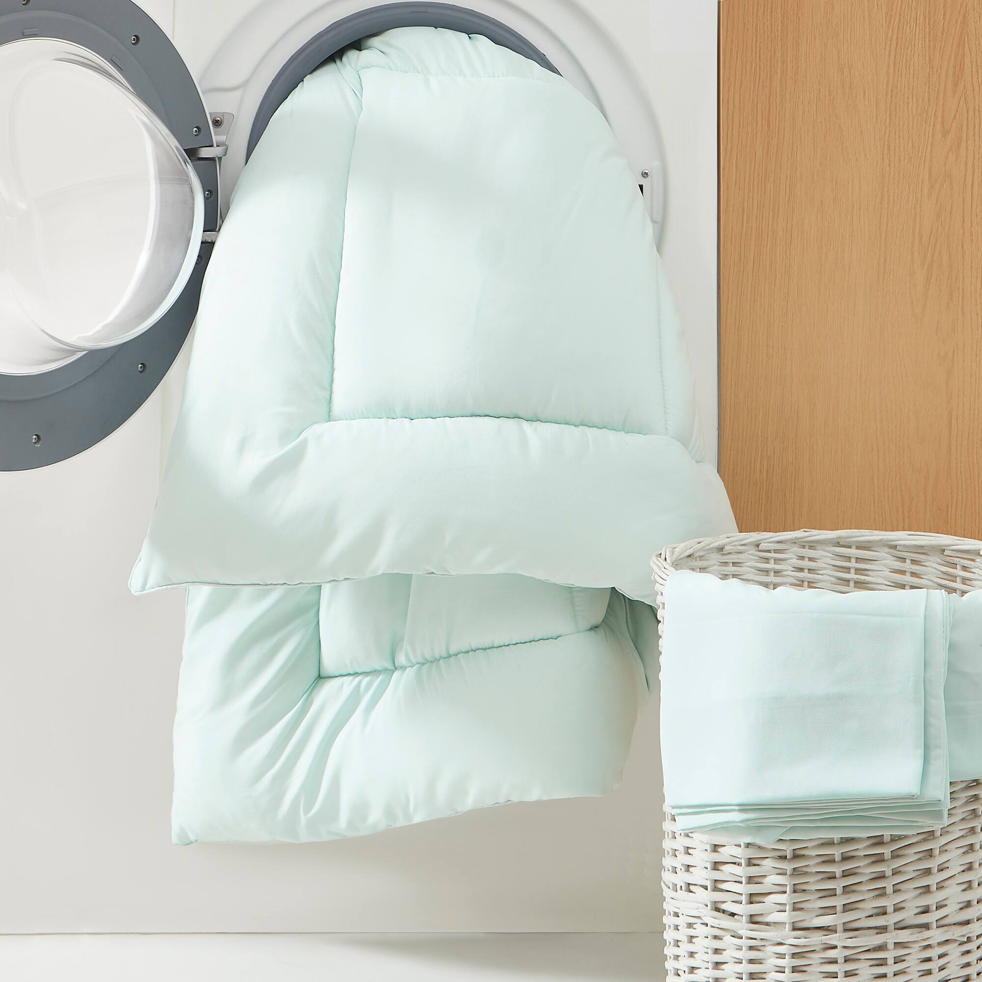 Alt View 1. Sweet Home Collection - All Season Reversible Bed-in-A-Bag Solid Color Comforter & Sheet Set, Full - Mint.