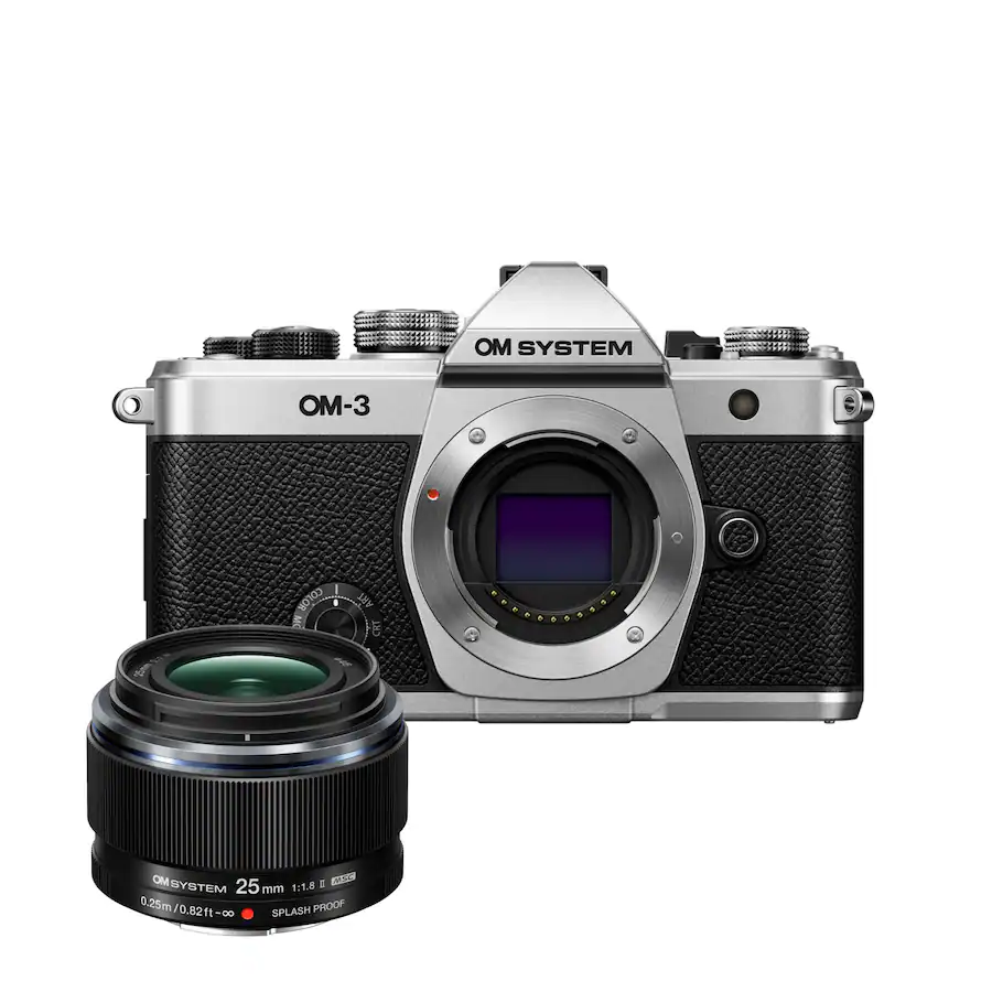 Sensor Cameras OM System Om 3 Mirrorless Camera with BSI Live MOS Sensor and 25mm Lens ...