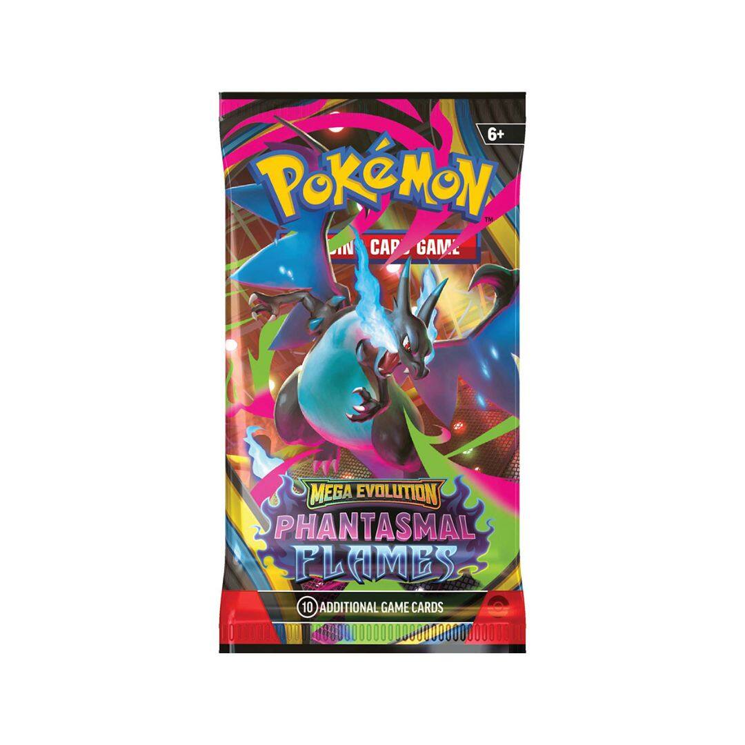 6+ Pokémon UNI CAP GAME  
Mega Evolution Phantasmal Flames  
10 Additional Game Cards