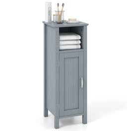 Ecooso - Bathroom Storage Organizer with 2-Tier Cabinet for Towels and Essentials - Gray