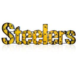 Imperial - Pittsburgh Steelers 43.5'' x 12.5'' Lighted Recycled Metal Sign - Multicolor