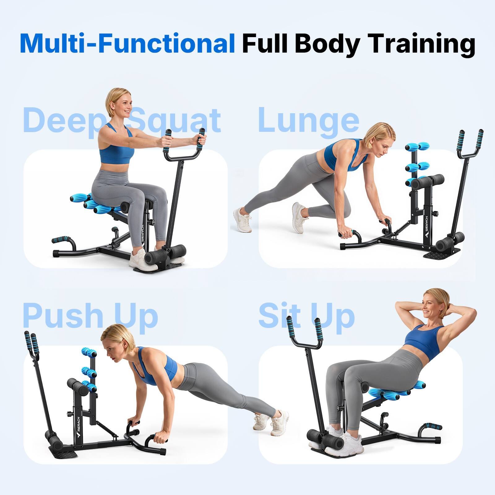 Multi-Functional Full Body Training  
Deep Squat  
Lunge  
Push Up  
Sit Up