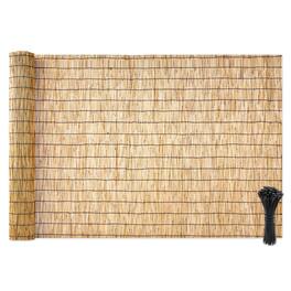 VEVOR - Natural Reed Fencing, 4 ft x 16.4 ft, Decorative Natural Reed Fencing Roll, Decorative Fence for Backyard Garden Divider - Natural Wood Tone