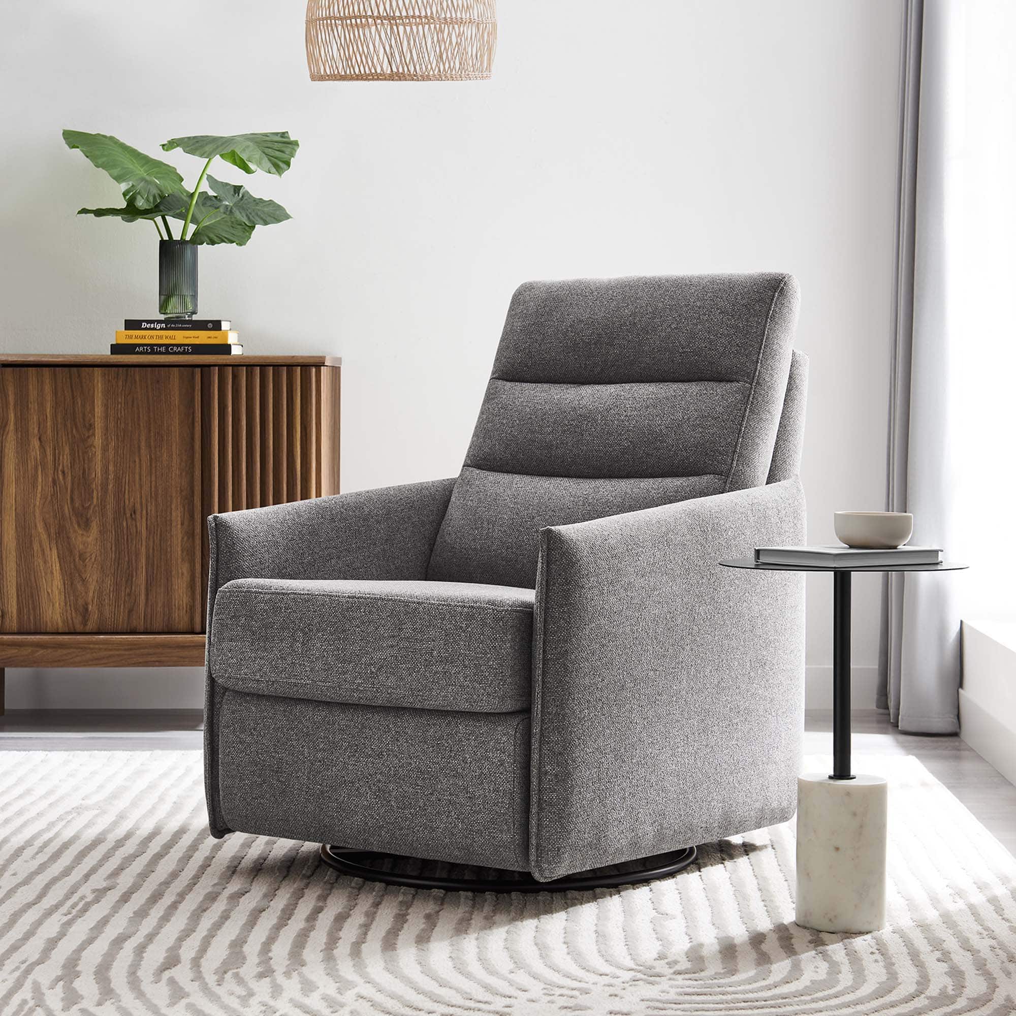 Etta Upholstered Fabric Lounge Chair by Modway - Light Gray