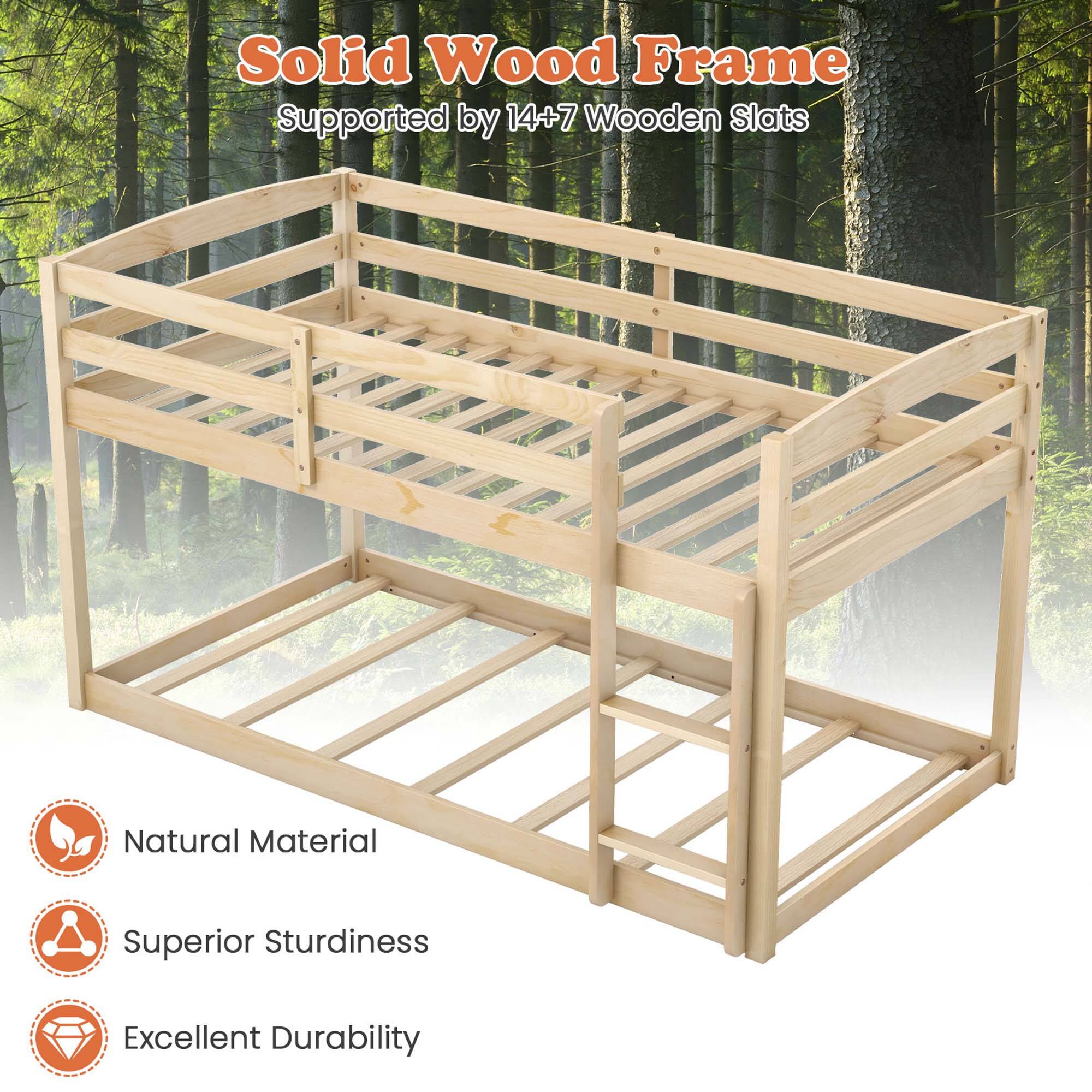 Solid Wood Frame  
Supported by 14+7 Wooden Slats  

Natural Material  
Superior Sturdiness  
Excellent Durability