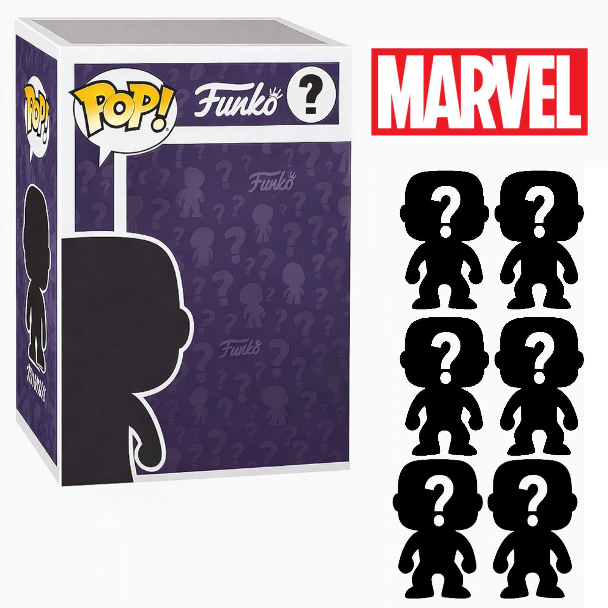 Set of 6 Surprise Mystery Marvel Funko Pop! Randomly Selected