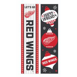 Evergreen Enterprises - Detroit Red Wings 47" Double Sided Christmas Leaner Fan Sign - Multicolor