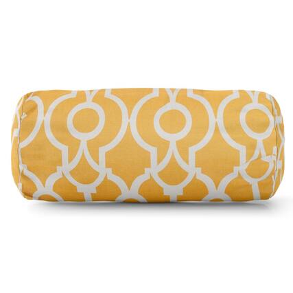 Front. Majestic Home - Bolster Pillow Athens Citrus - Yellow.