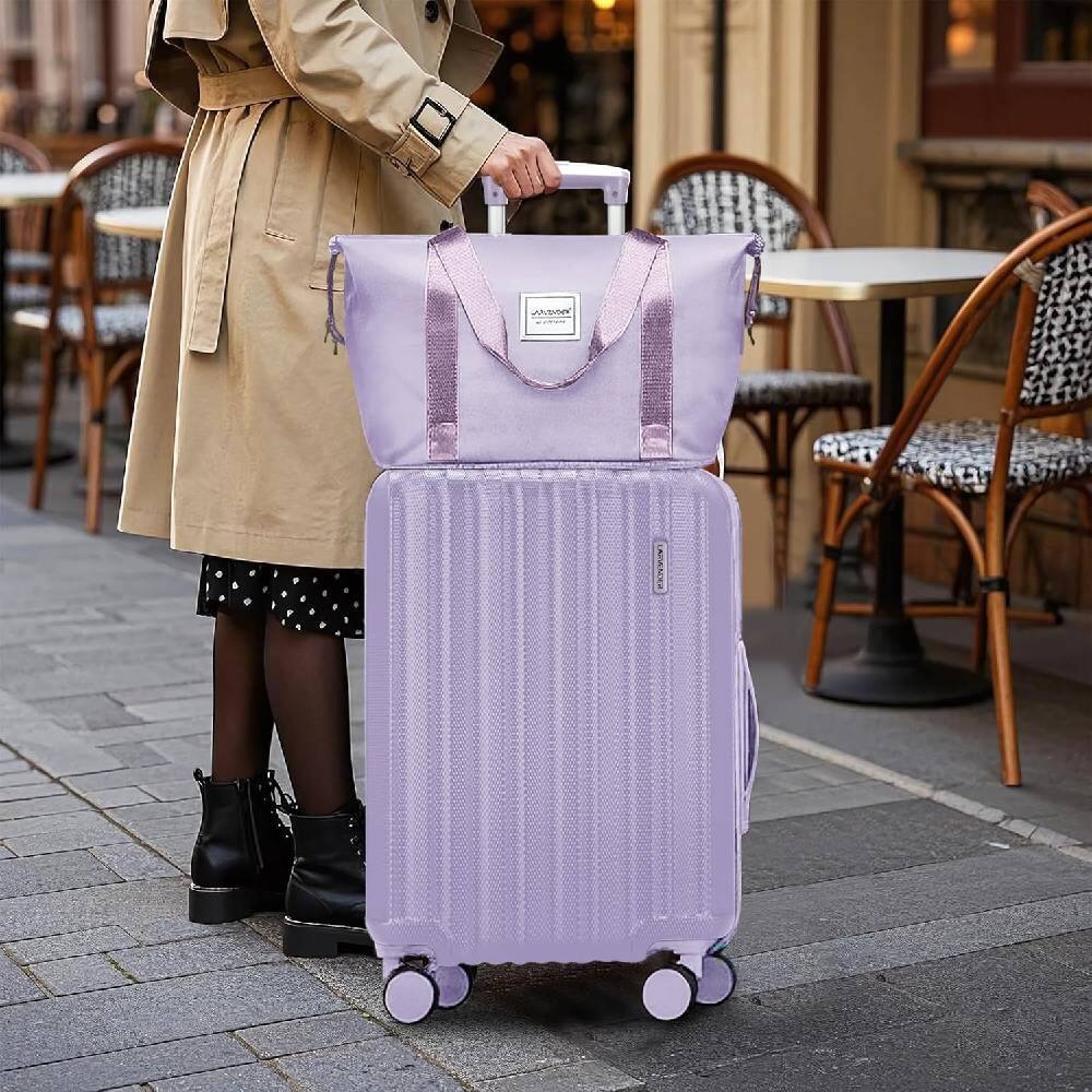Alt View 1. Circus Cirle - Circus Cirle 6-Piece Hardshell Spinner Luggage Set ‚ Lavender - Purple.