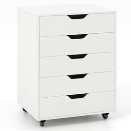 Ecooso - 5-Drawer Mobile File Cabinet with Wheels, Vertical Storage Organizer for Home Office