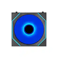 Front. Lian Li - UNI FAN SL Infinity Flex 120mm Reverse Blade ARGB Fan, Single Pack, Controller Not Included, (12RSLIN1F1B) - Black.