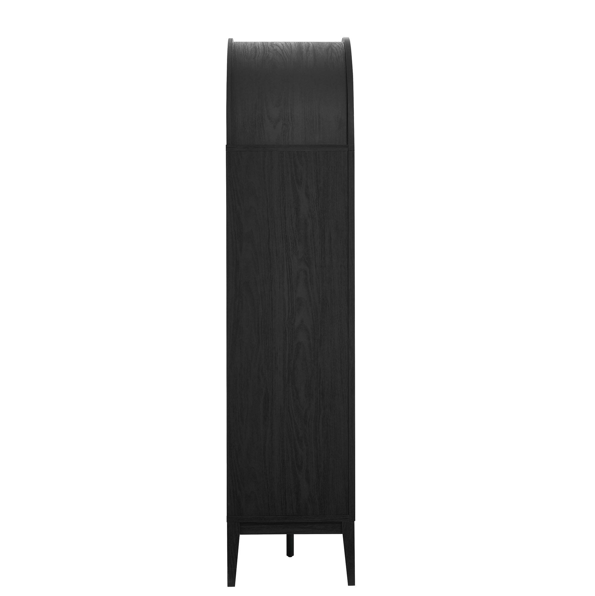 Alt View 2. Modway - Nolan Arched Bar Cabinet by Modway - Black Oak.