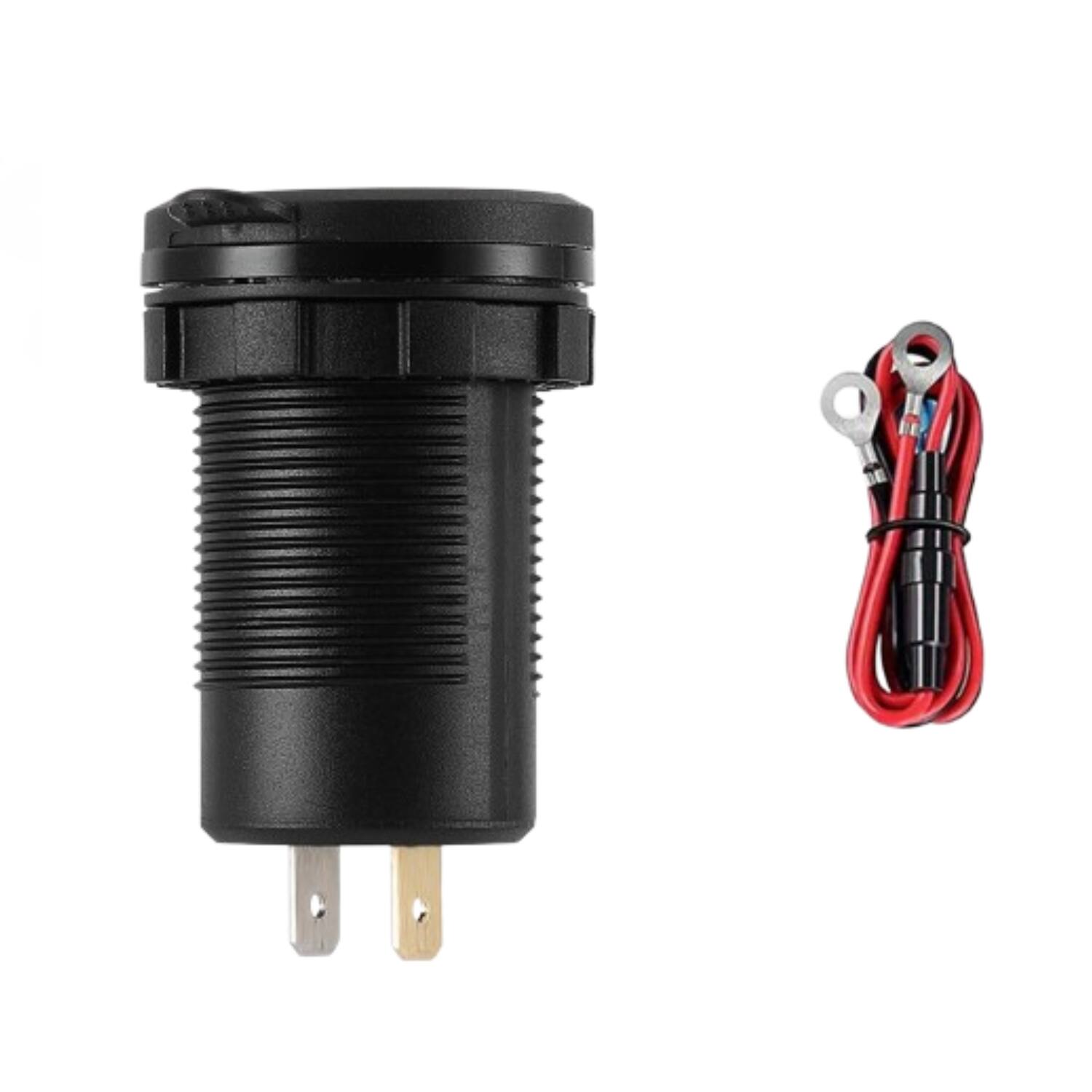 Left. Stock Preferred - 12V USB C Car Charger Socket PD 55W & QC3.0 36W Fast Charging - Black.