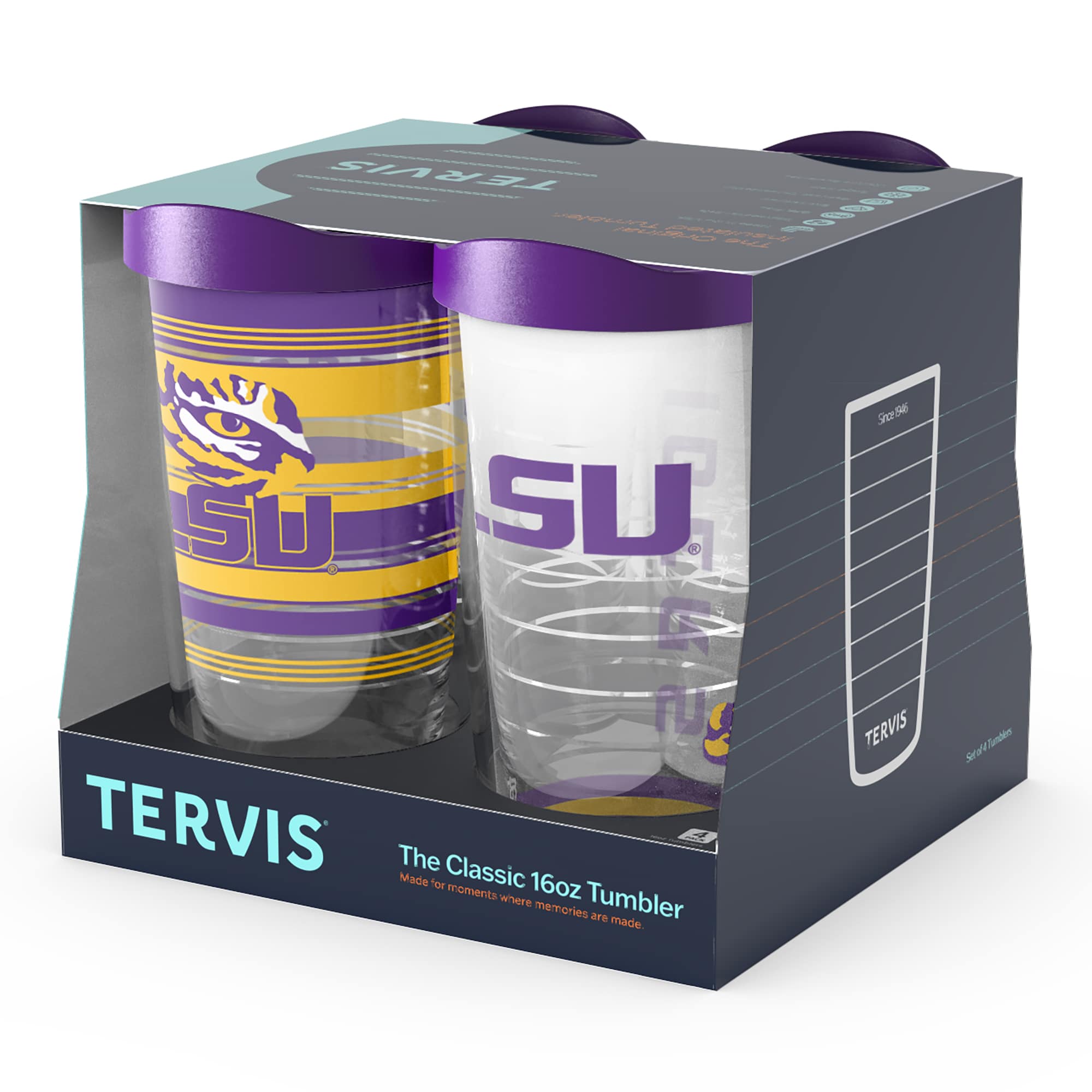 TERVIS  
The Classic 16oz Tumbler  
Made for moments where memories are made  

SU  
Since 1896  

TERVIS  
Since 1946