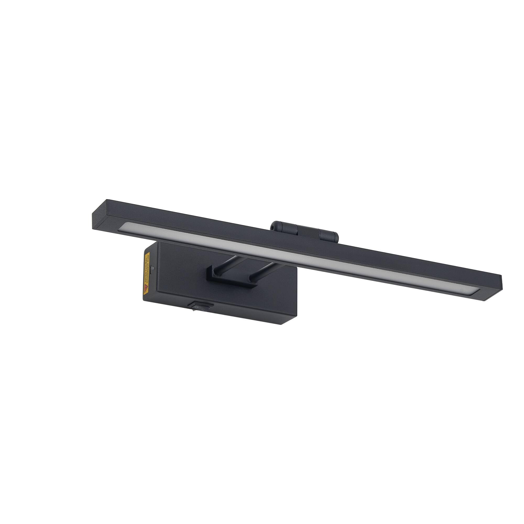 Alt View 7. APRILSOUL - Picture Light Battery Operated Remote Led Black Art Lights Rechargeable Dimmable Timer Adjustable Swing Arm - Black.