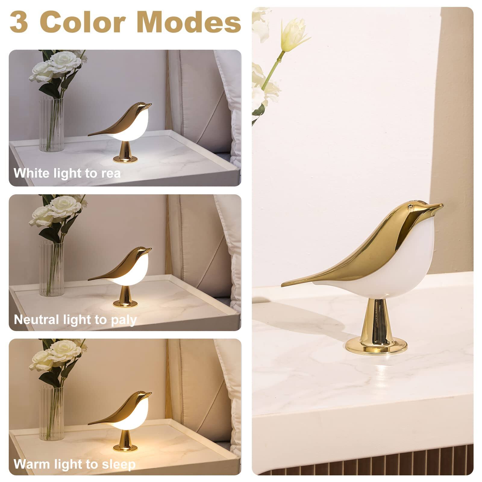 3 Color Modes

- White light to read
- Neutral light to play
- Warm light to sleep