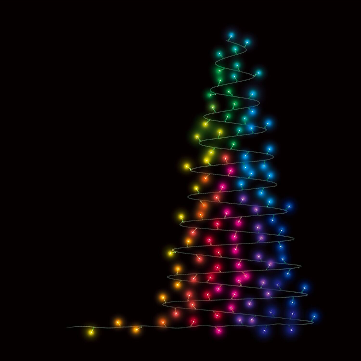 Alt View 5. Home Heritage - Home Heritage Lumations 33 Ft RGB LED Indoor/Outdoor String Lights, 100 Count - Multicolor.