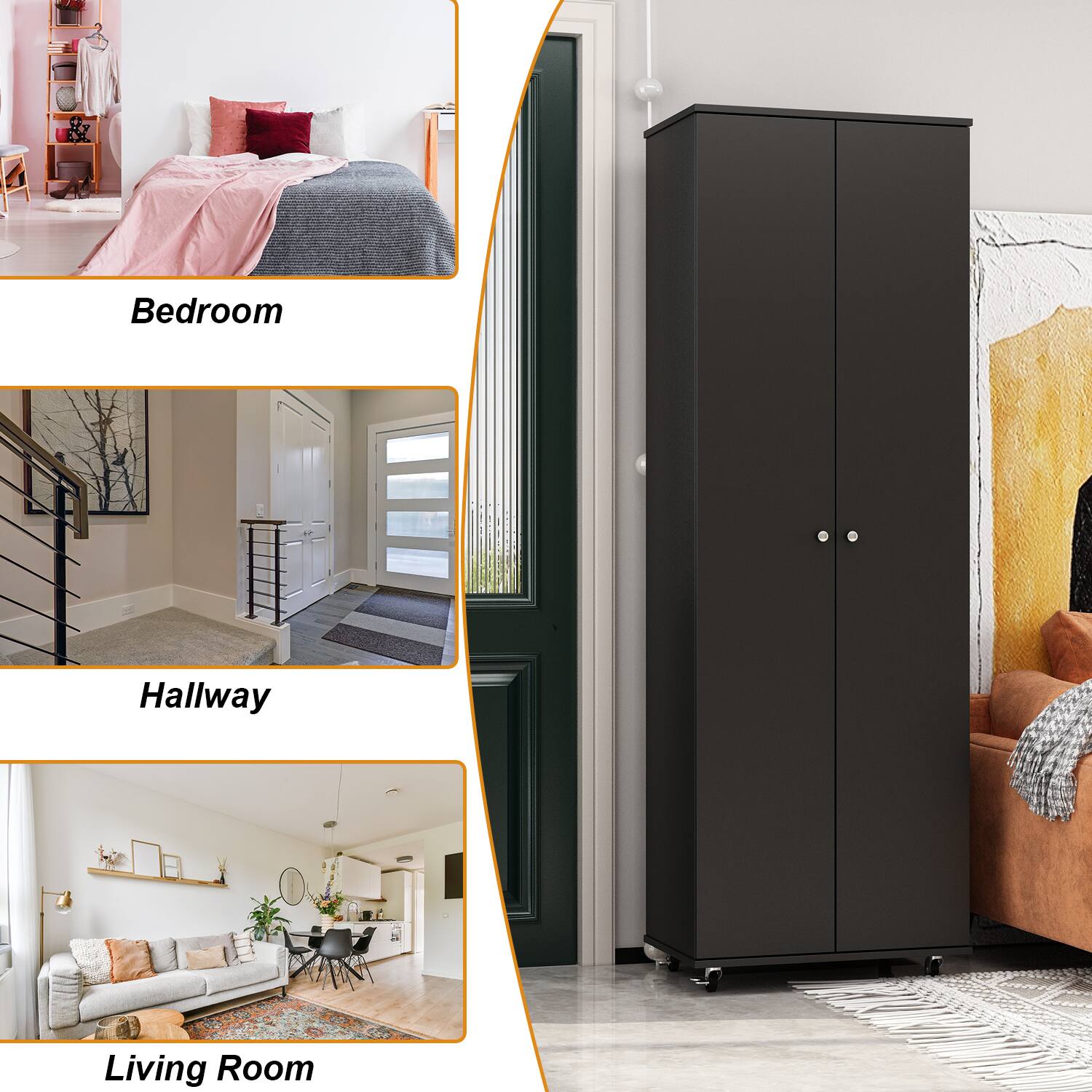 Bedroom  
Hallway  
Living Room