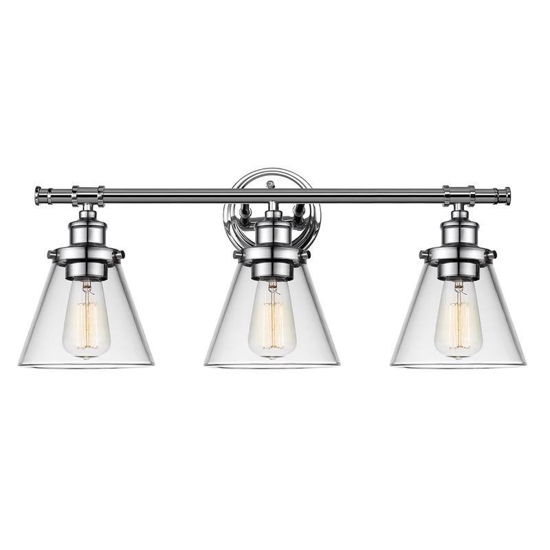 Angle. Globe Electric - Globe Electric Parker 3-Light Chrome Wall Sconce.