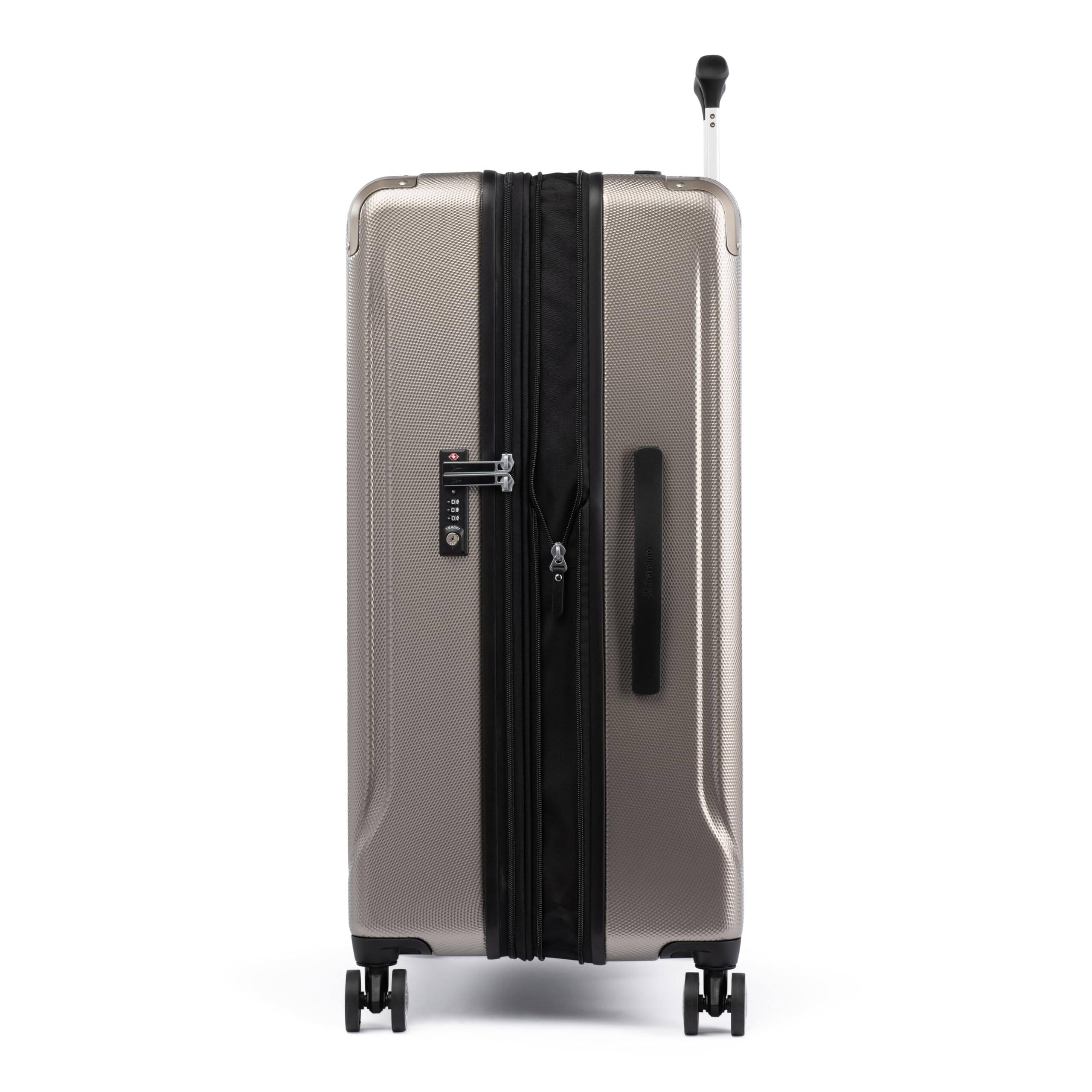 Back. Travelpro - Travelpro Pathways 3 Hardside Expandable Luggage, 8 Spinner Wheels, Lightweight Hard Shell Suitcase - Champagne.