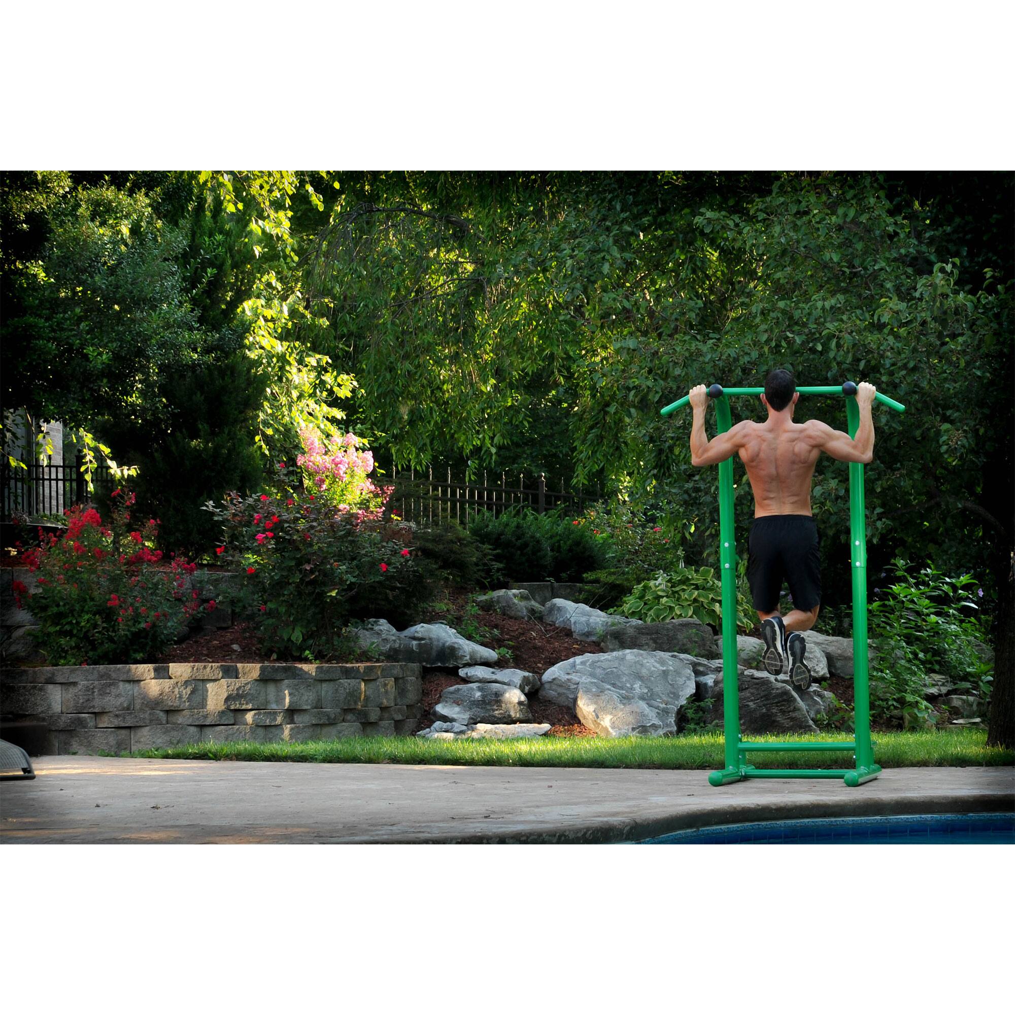 Alt View 2. Stamina Products - Stamina Products Outdoor Fitness Multi Use Strength Training Power Tower, Green - Green.