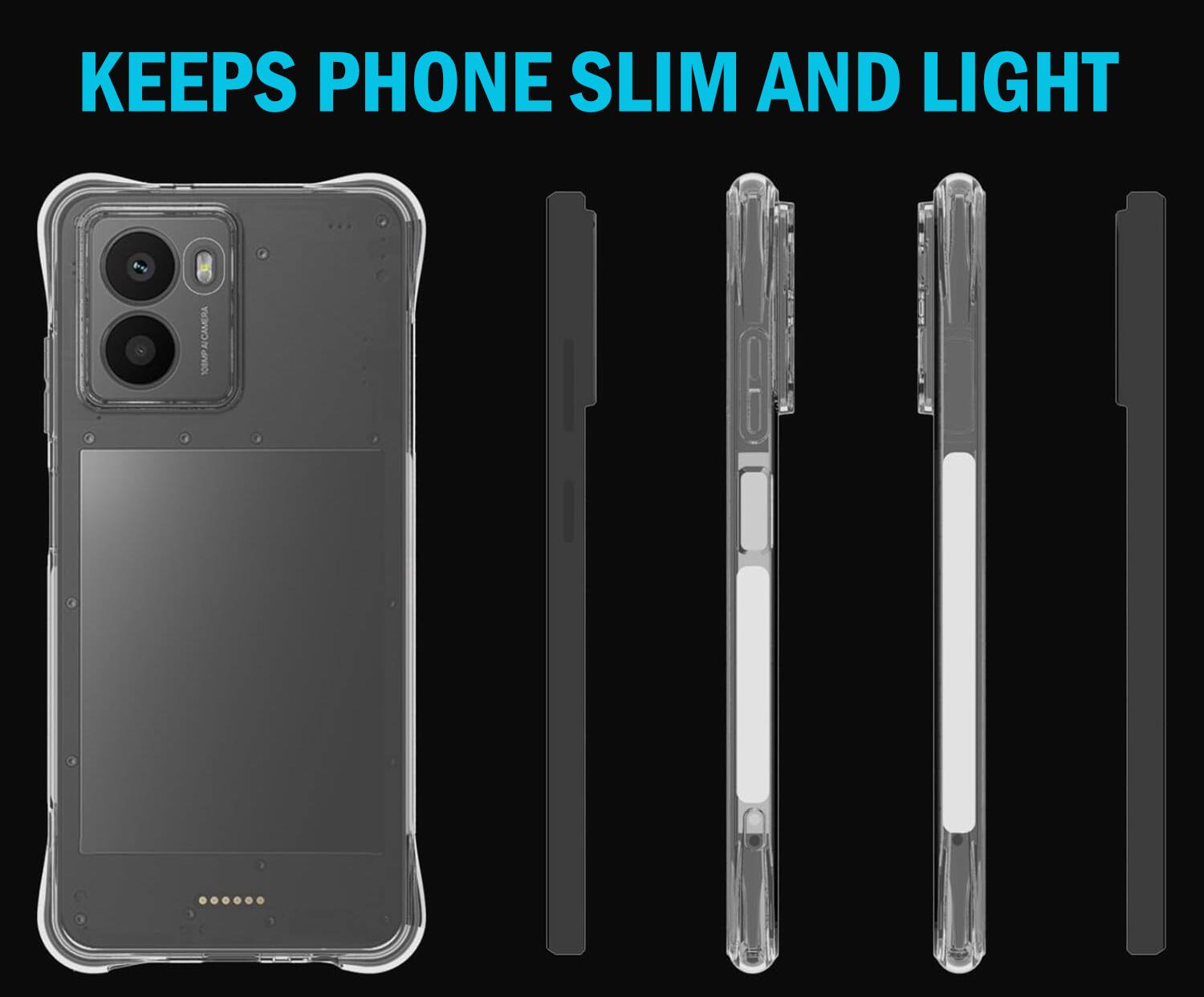 KEEPS PHONE SLIM AND LIGHT  
108MP AI CAMERA