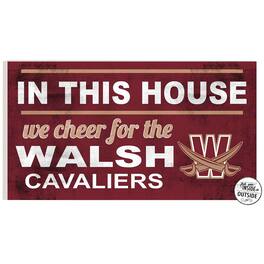 Jardine - Walsh Cavaliers 11'' x 20'' Indoor/Outdoor In This House Sign - Maroon