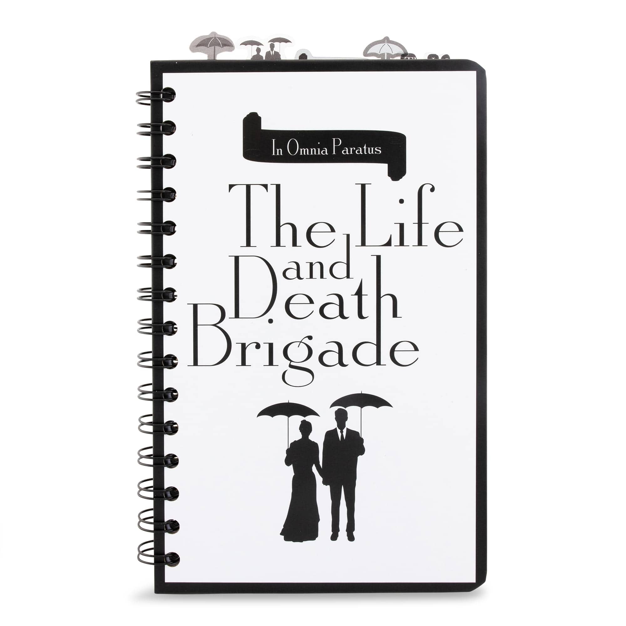 Silver Buffalo - Gilmore Girls Life and Death Brigade 5-Tab Spiral Notebook With 75 Sheets - Black
