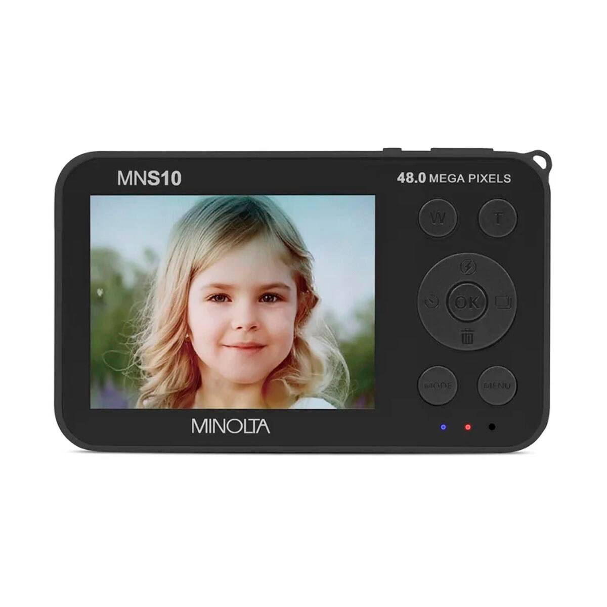 MNS10  
48.0 MEGA PIXELS  
W  
T  
OK  
MODE  
MENU  
MINOLTA