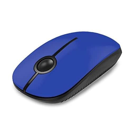 Cedar Assembly - Wireless Mouse Slim Portable Computer Laptop With Nano Receiver Quiet Silent Optical Mice For Notebook - Wireless - Black and Dark Blue