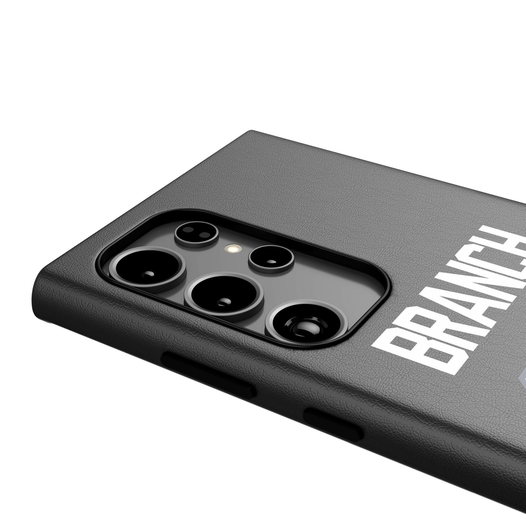 Alt View 3. Keyscaper - Brian Branch Black Detroit Lions Galaxy Magnetic Bump Case - S24 - Black.