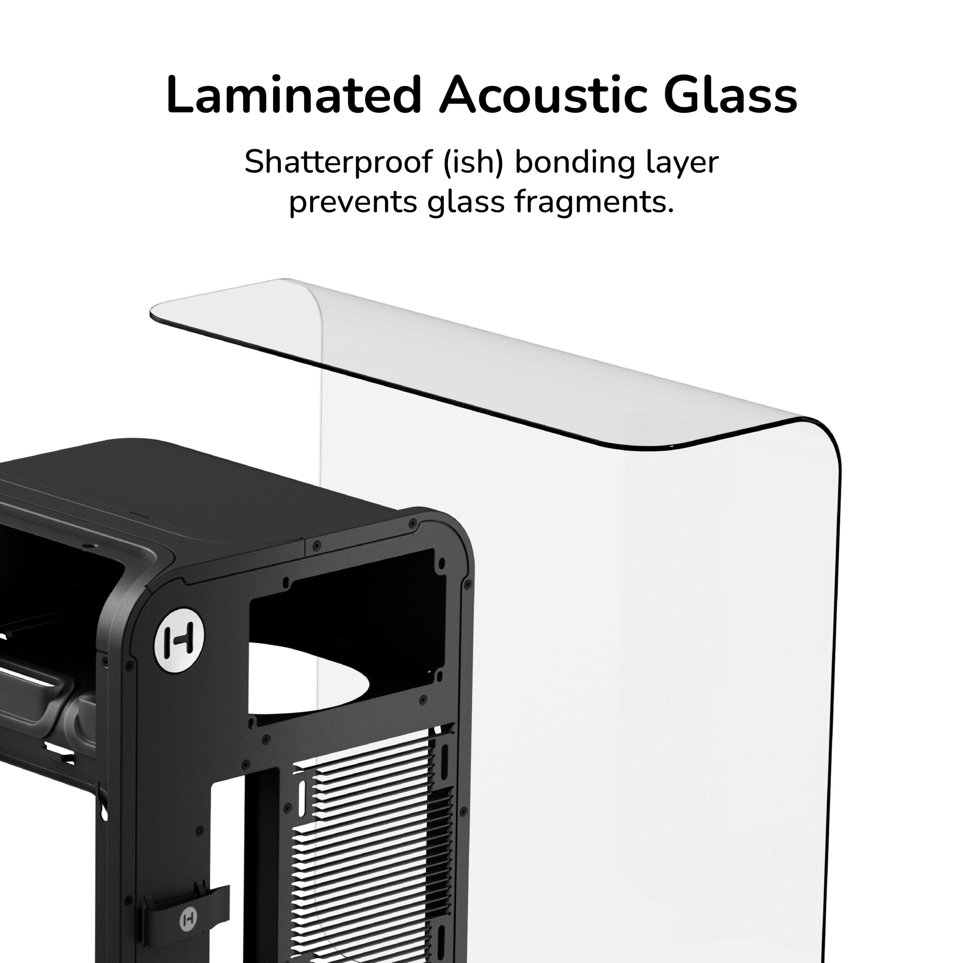 Laminated Acoustic Glass

Shatterproof (ish) bonding layer prevents glass fragments.