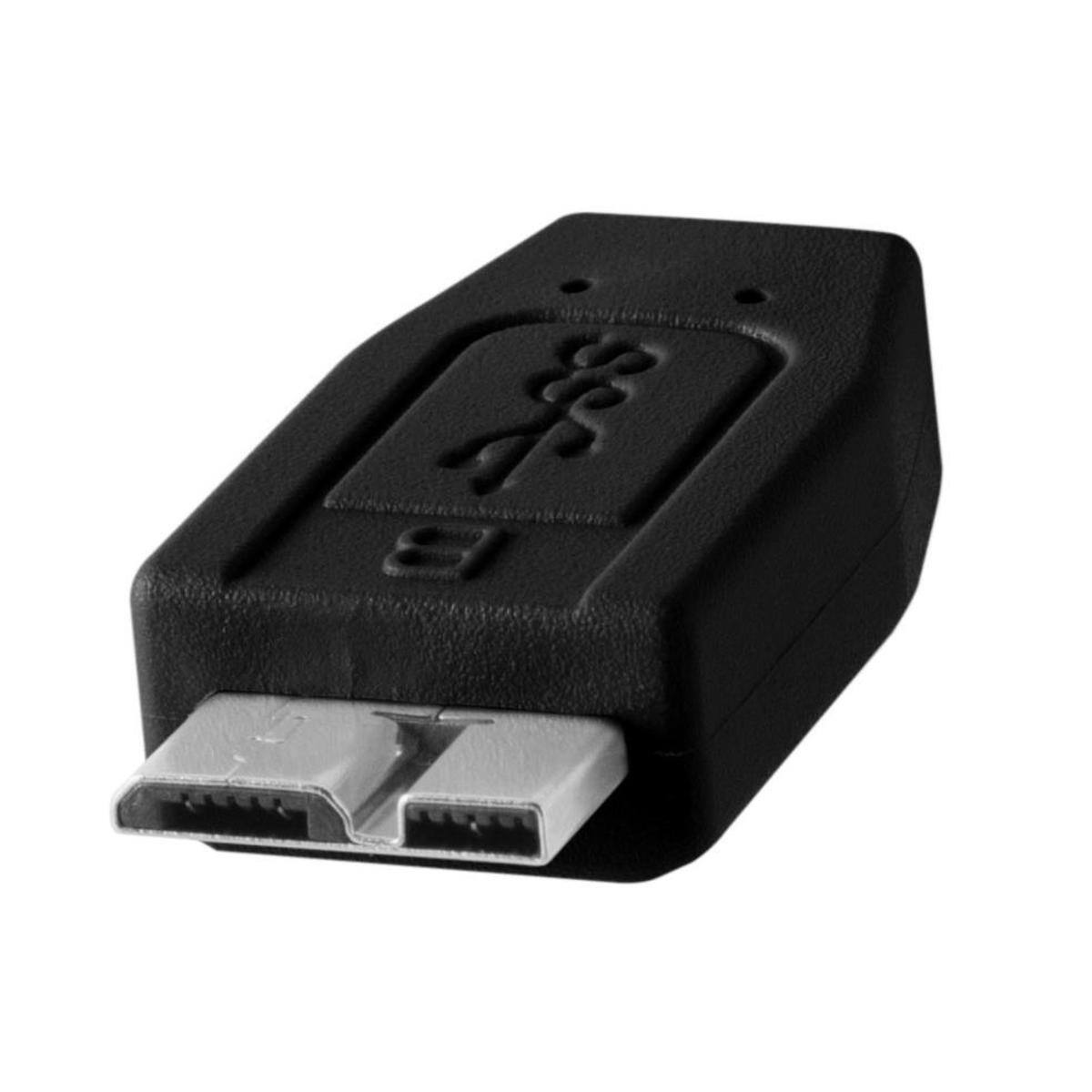 Alt View 2. Tether Tools - Tether Tools TetherPro USB-C to 3.0 Micro-B Cable, 15', Black.