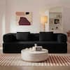 Front. Meqiodas - Compression Sofa,Convertible Floor Sofa Bed-with Pillow Back Support Armrest,Comfy Futon Couch Sleeper Bed - Black.