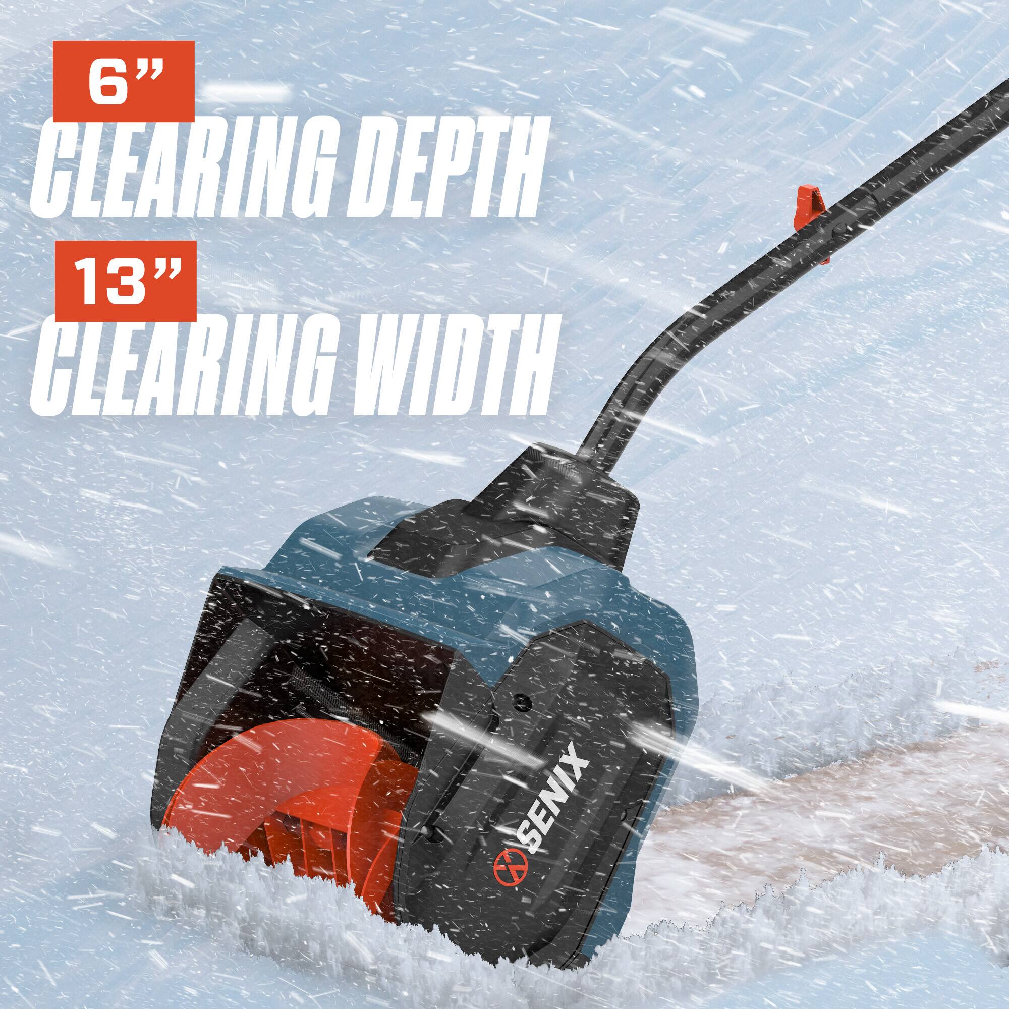 6" CLEARING DEPTH  
13" CLEARING WIDTH  
SENIX