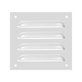 Unique Bargains - 4"x4" Aluminum Vent Cover, Screen Air Grille Ventilation Cover HVAC Louvered Grill Built-in Mesh for Home - Silver