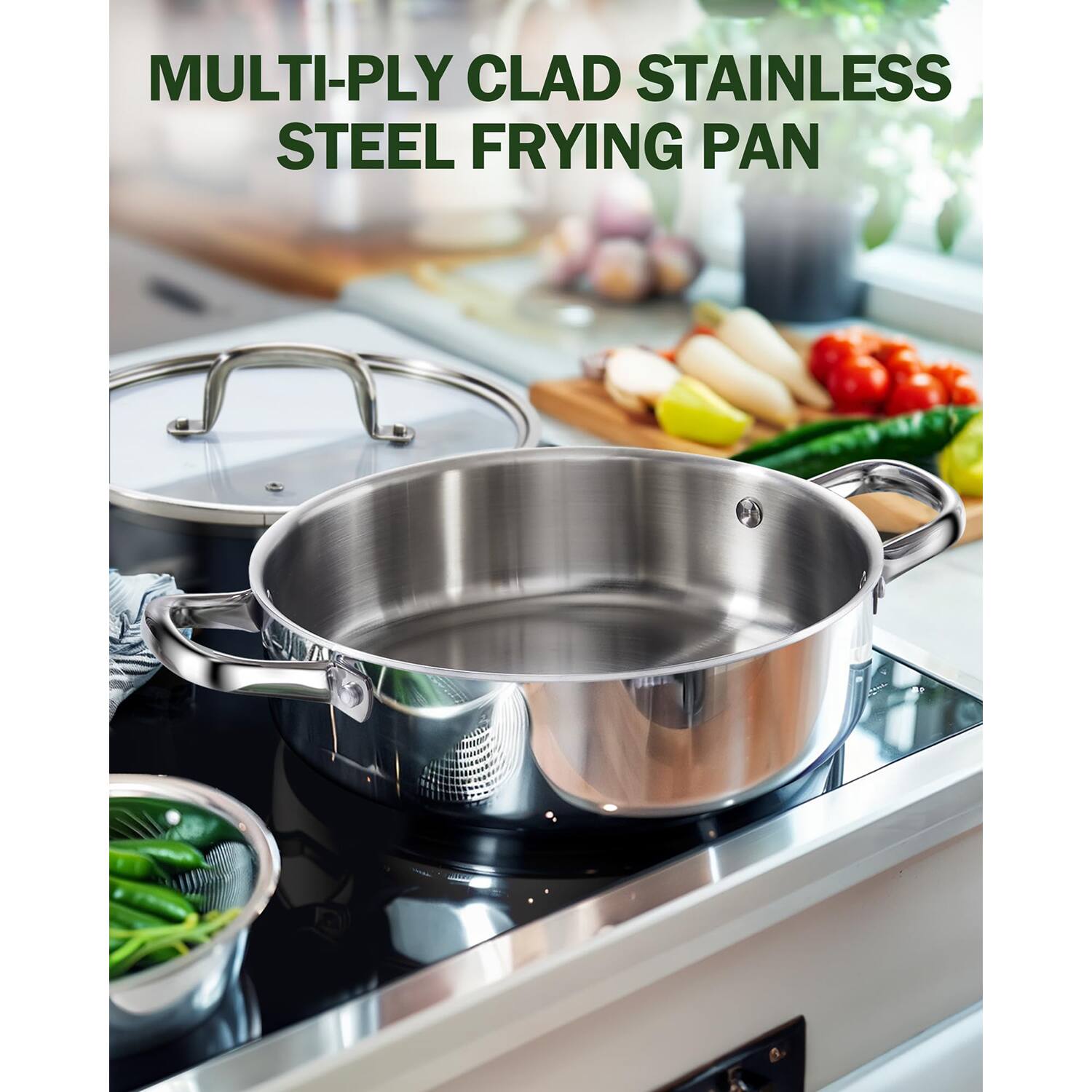 MULTI-Ply Clad Stainless Steel Frying Pan